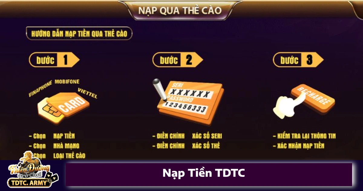 Sử dụng thẻ cào & mã QR để nạp tiền tiện lợi